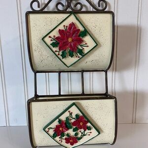 Festive Poinsettia Wall Decor